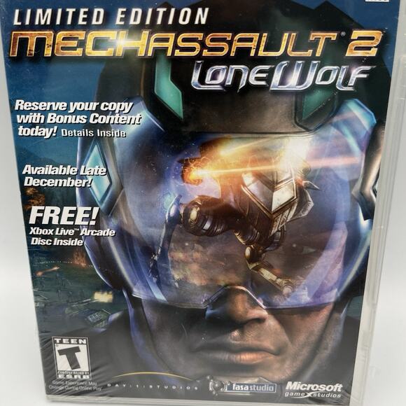 Xbox Arcade: Ms Pac-Man (Microsoft Xbox, 2004) MechAssault 2 Lone Wolf SEALED - Picture 4 of 9